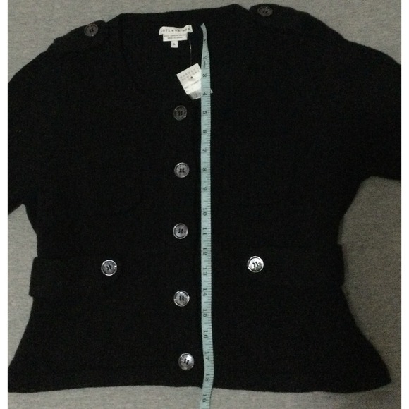 Lutz & Patmos Women Organic cotton button down Cardigan Jacket Sz L $395 - Picture 10 of 13